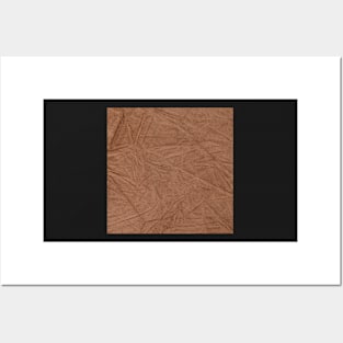 Brown leather texture closeup Posters and Art